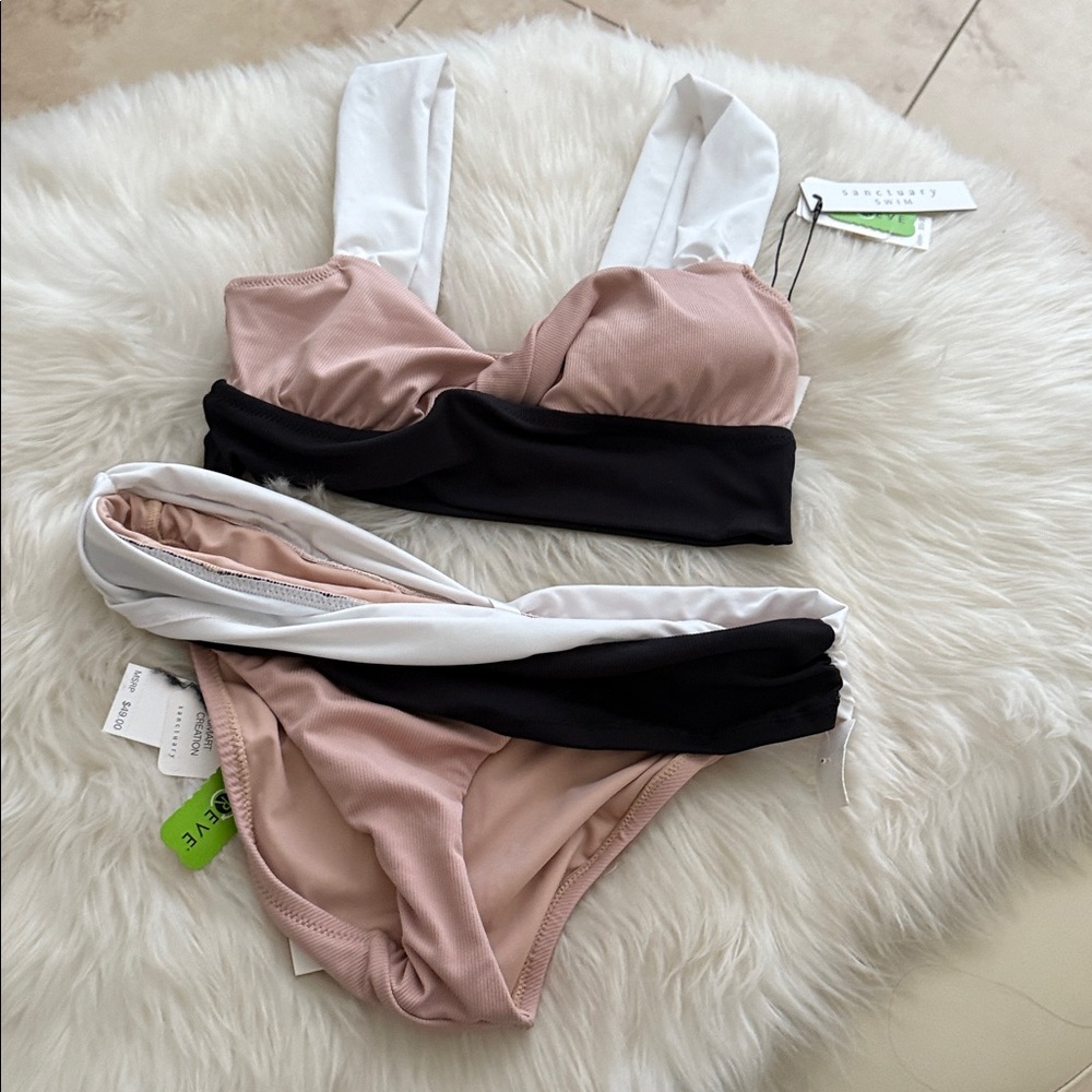 Sanctuary Block Party Twist Bikini Size S